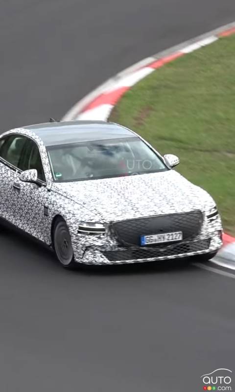 Electric Genesis G80 Seen in Testing at the Nürburgring